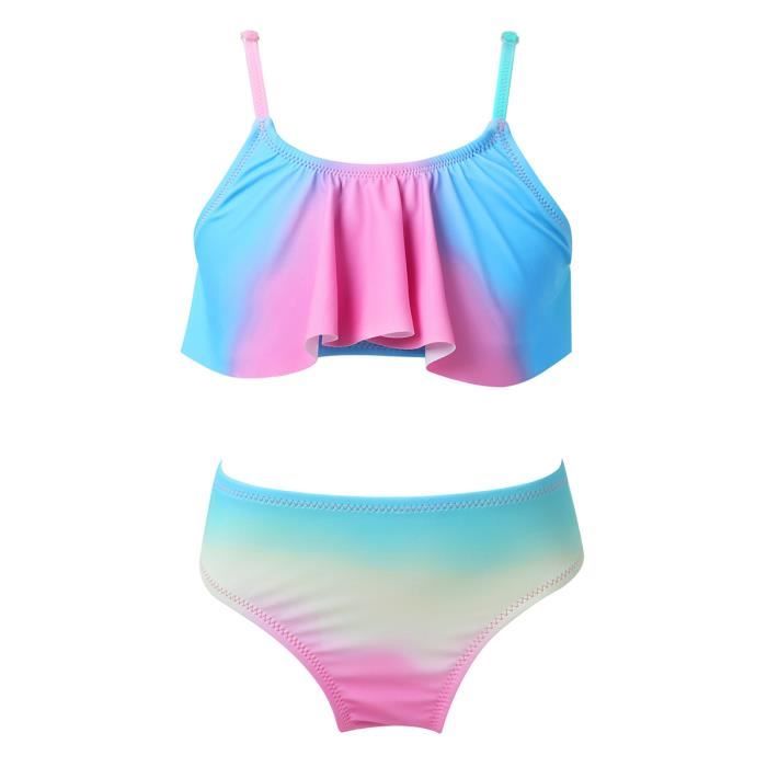 Maillot de bain arc en ciel fille clearance
