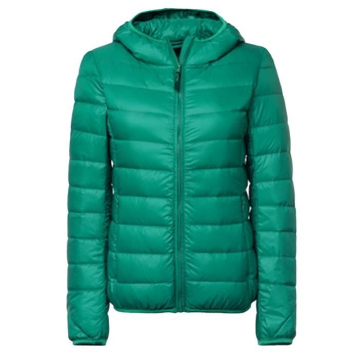 Doudoune Légère Femme Hiver - Duvet De Canard - Ultra Légère, Pliable Dans Sa Pochette - Coupe Cintrée