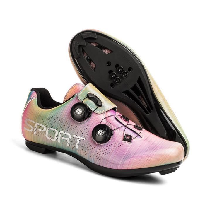 Nouveau modèle Chaussures de cyclisme non verrouillées Chaussures de cyclisme à semelle dure pour hommes et femmes, nouvel été