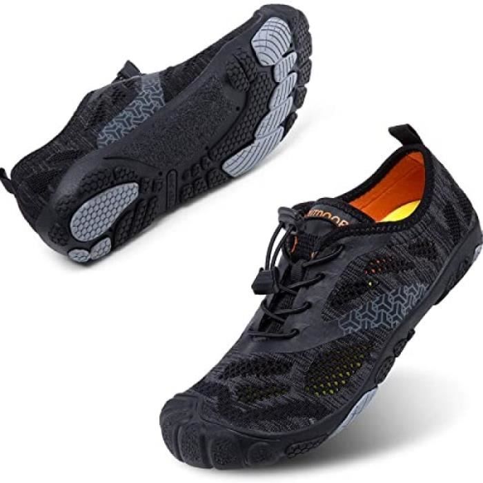 Chaussures De Trail Minimalistes Unisexes - Jade Noir - Taille 40 EU - Légères Et Flexibles