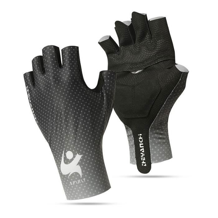 Gants Mitaine Cycliste Antidérapant Respirant - Gants de Demi-Doigt