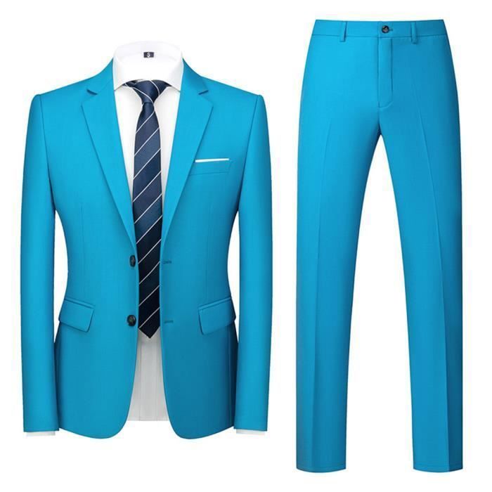 Costume Homme 2 Pièces Slim Fit KUDORO | Smoking Polyester-Viscose Pour Mariage/Business