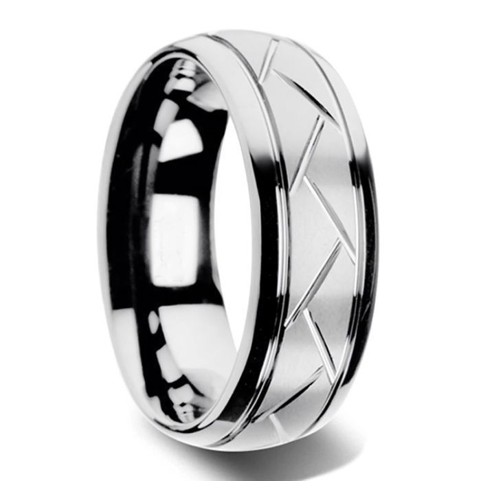 Bague Fine Homme Argent ZENSE ZR0159 - Acier Inoxydable, Largeur 0,5 Cm, Alliance épurée Et Moderne