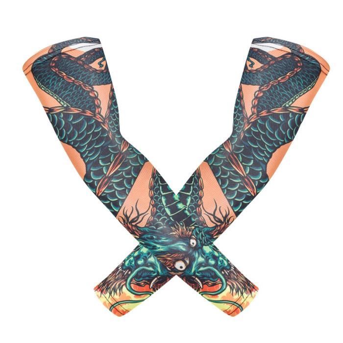 WS1419 - XL - Manchons de bras de tatouage Ice InjFabric, Protection UV