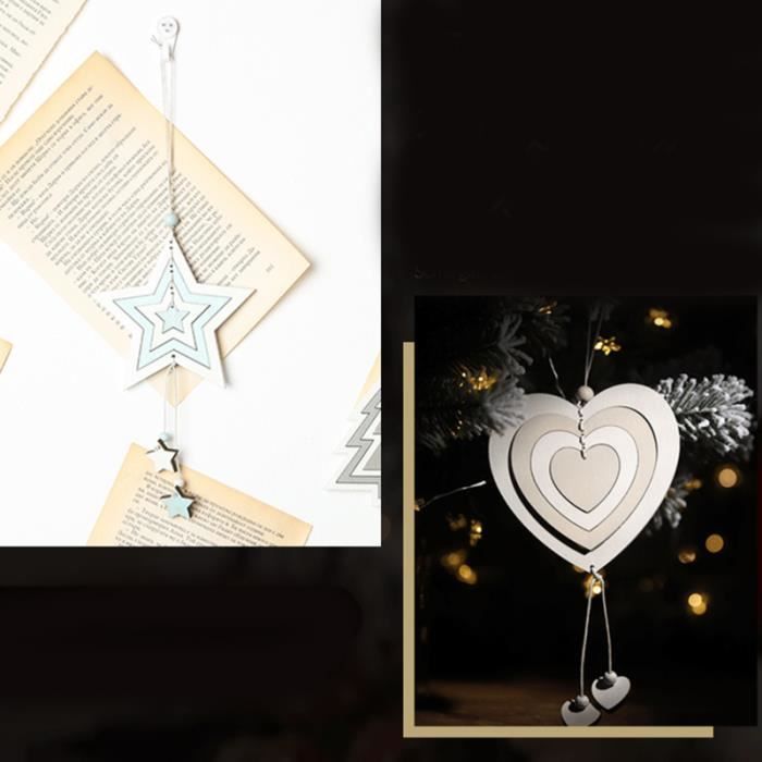 Ornements De Noël En Bois - 48 Pièces Miniatures Suspendues - Pour Calendrier De L'Avent Et Décoration D'arbre