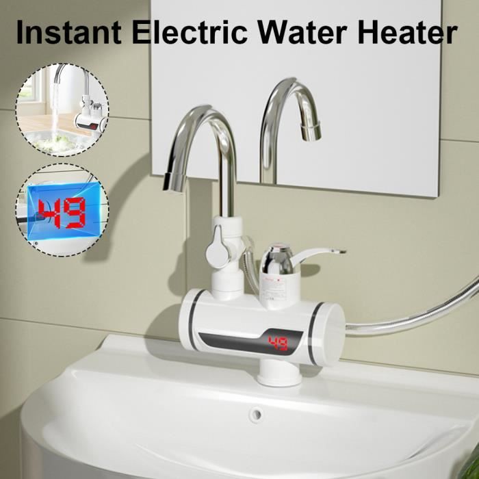 3000W Electric Instant Hot Water Faucet Water heater Fast heating with LED Temperature Display Tankless Tap For Kitchen shower Cdiscount Bricolage