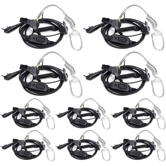 Casque Talkie-walkie Retevis R114 Avec Réduction De Bruit Et VOX - Compatible Kenwood 2 Broches