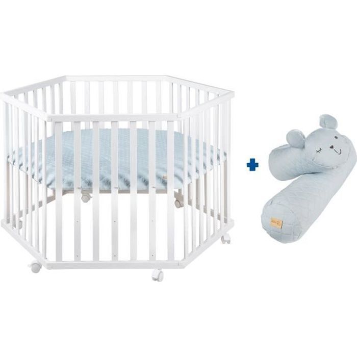 Roba Ensemble Parc De Bebe Hexagonal Roba Style Avec Tour De Lit Bleu En Microfibre Cdiscount Puericulture Eveil Bebe