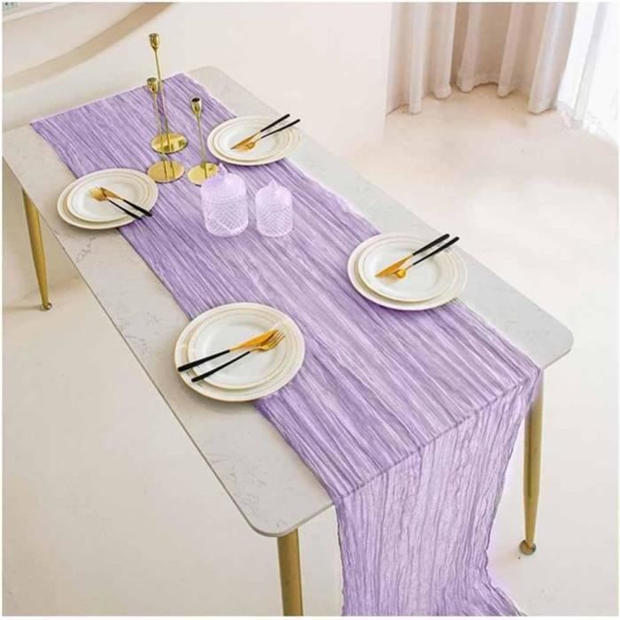 Chemin De Table à Paillettes Violet 63x300cm | Décoration Fête, Mariage, Baptême | Brillant Et Réutilisable