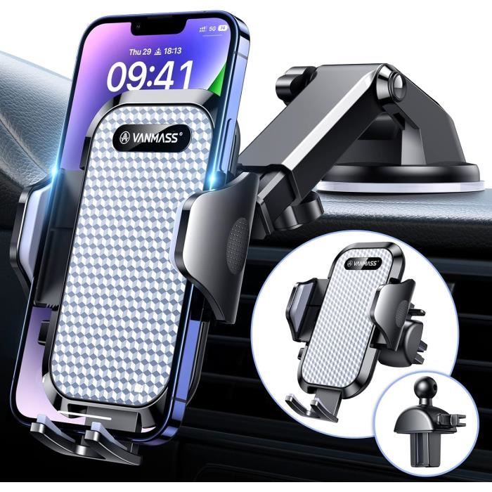 Support Téléphone Magnétique Voiture Volport - Aimant N52 - Ventouse Gel - Rotation 360°