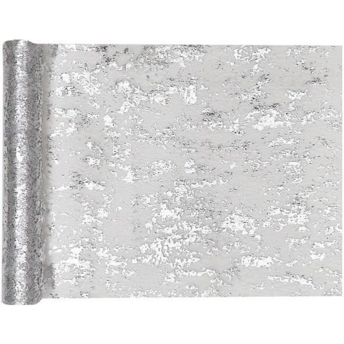 Décoration élégante argent avec chemin de table brillant (x1) R/4721