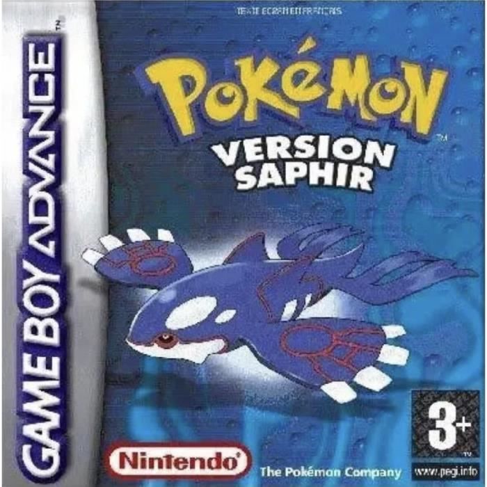 Jeu Gameboy Advance - Pokemon Version Saphir - Cartouche Seule - Couleur Bleu