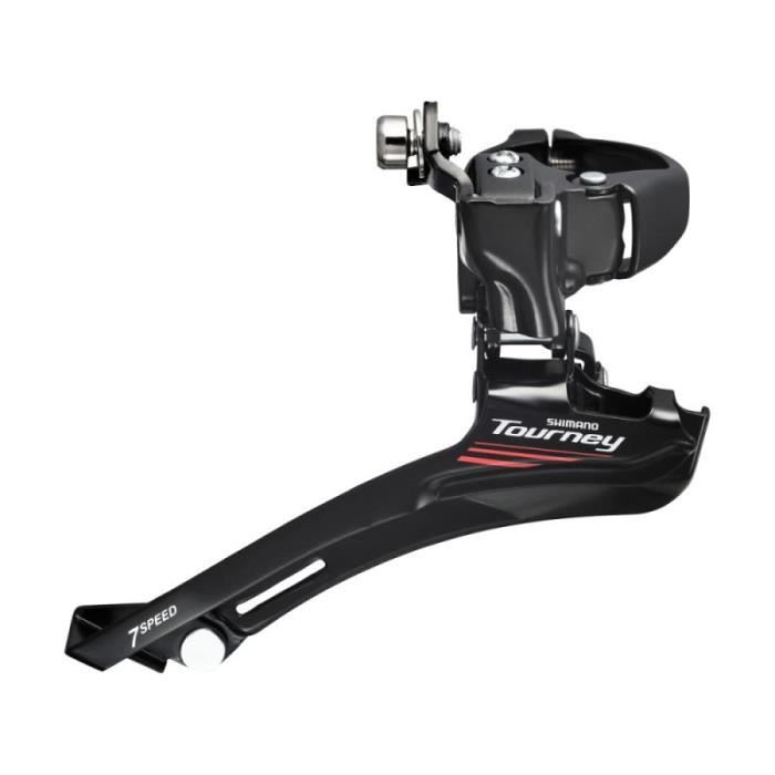 Dérailleur avant SHIMANO Tourney FD-A070 DS 2 vitesses - Blanc/Noir - Compatible avec plateau de 50t