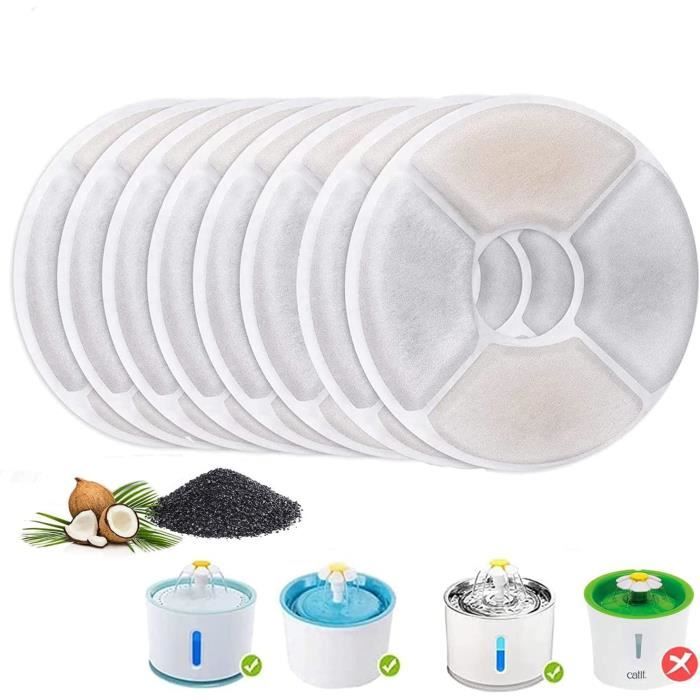Lot De 6 Filtres Actifs Iplusmile Pour Fontaine à Eau Chat - Compatible Avec La Plupart Des Distributeurs - 7