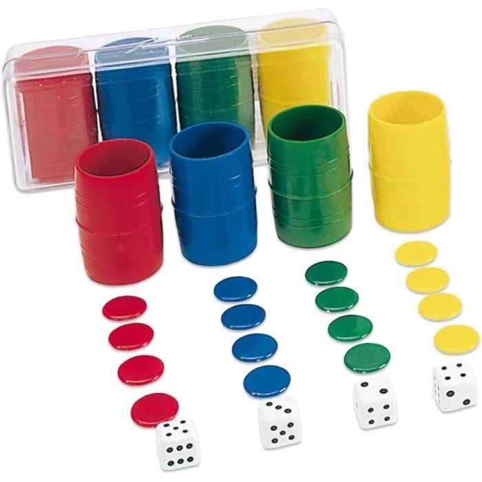 Cayro - Accessori Parcheesi - + 8 Anni - Con Bicchieri, Fiches E Dadi In Legno In 4 Colori - Gioco Da Tavolo Per Bambini E Adulti - Da 2 A 4 Giocatori
