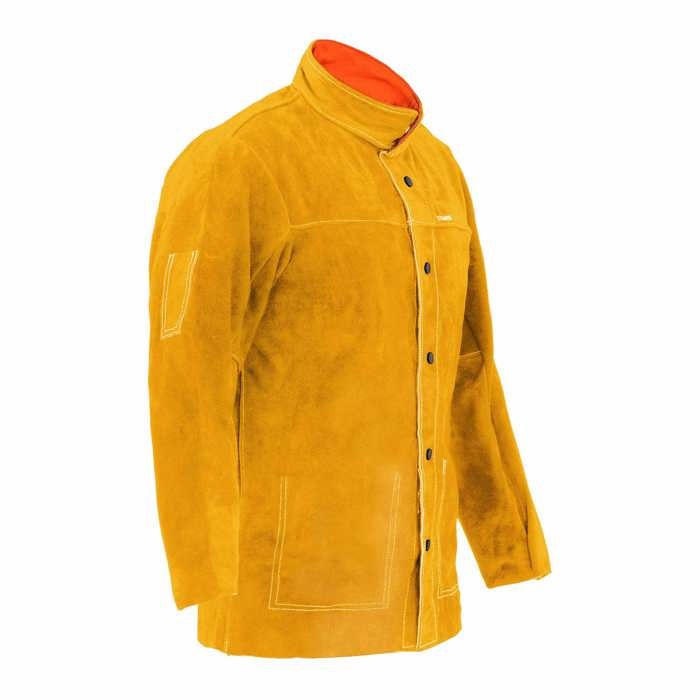 Veste de soudeur en cuir Jaune Orange taille M