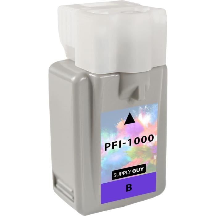 Cartouche d'encre - Canon - PFI-1000 B - Bleu - 80ml - Compatible ...
