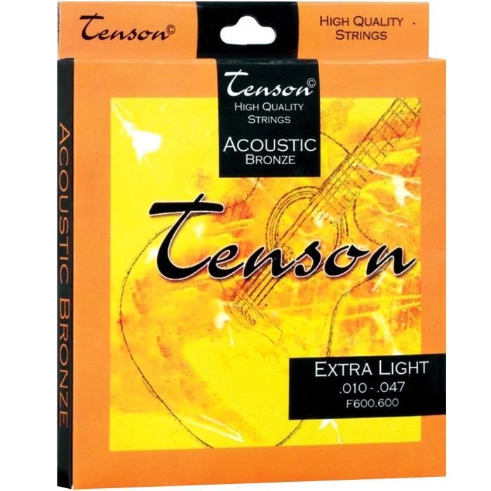 Tenson Acoustic Bronze Extra Light Cordes guitare folk 10-47 - Cdiscount  Instruments de musique