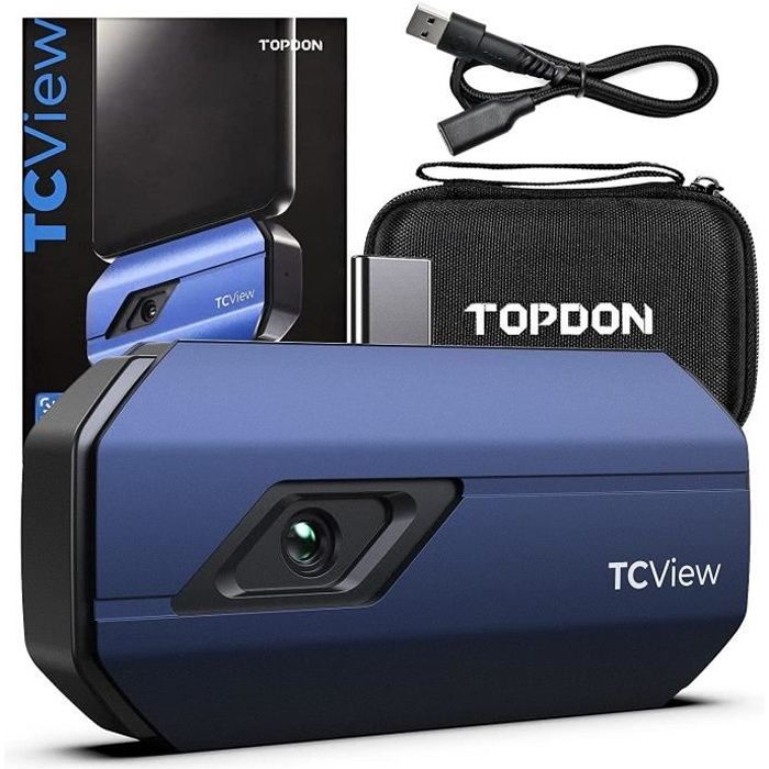 TOPDON TC001 Caméra Thermique Infrarouge Android USB C, Imageur Thermique, 256x192 Haute Résolution