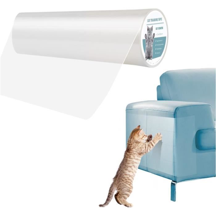 Film Anti-griffes Transparent Pour Canapé - 43x300 Cm, Autocollant, Protection Meubles Chats Chiens