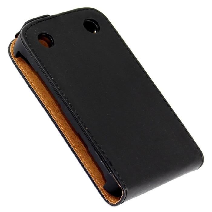 Étui Officiel BlackBerry DTEK60 En Cuir Avec Clip Ceinture – Noir