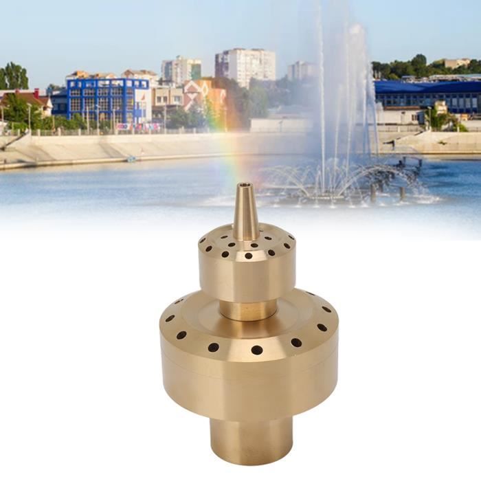 Buse Fontaine En Cuivre G1in DN25 - Jet Droit Multidirectionnel - Pour étang, Jardin, Paysage - Installation Facile