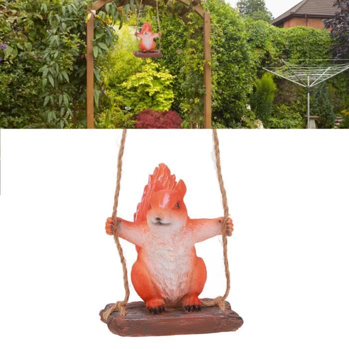 VGEBY Sculpture Squirrel Statue Jardin Décoration Pendante pour jardin,  patio et yard