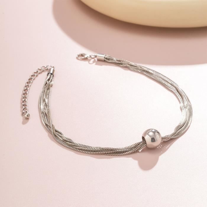 Collier Chaîne dorée I Collier multi-anneaux Bangle - Or Light I
