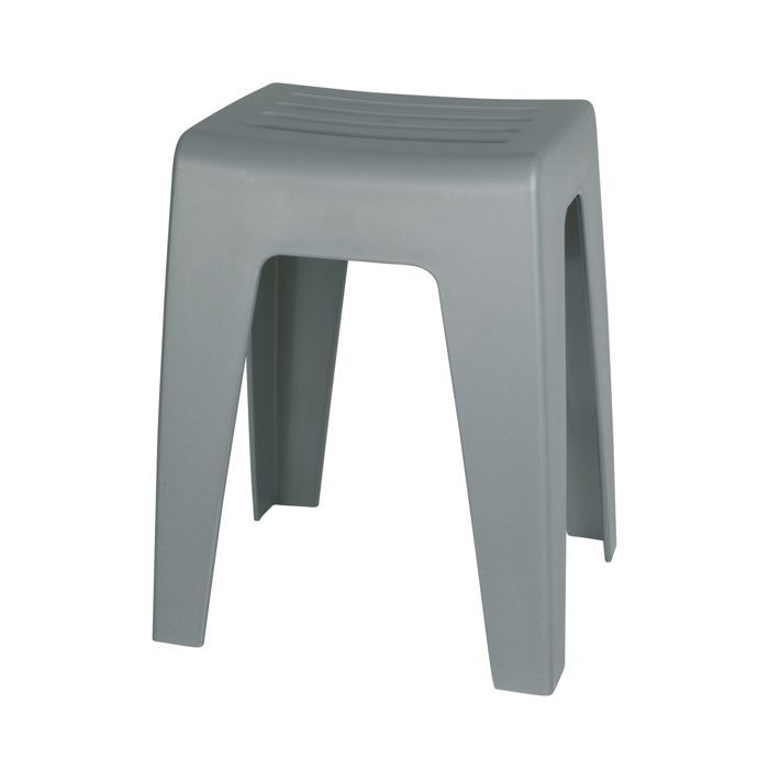Tabouret pour salle de bain Kumba - Gris