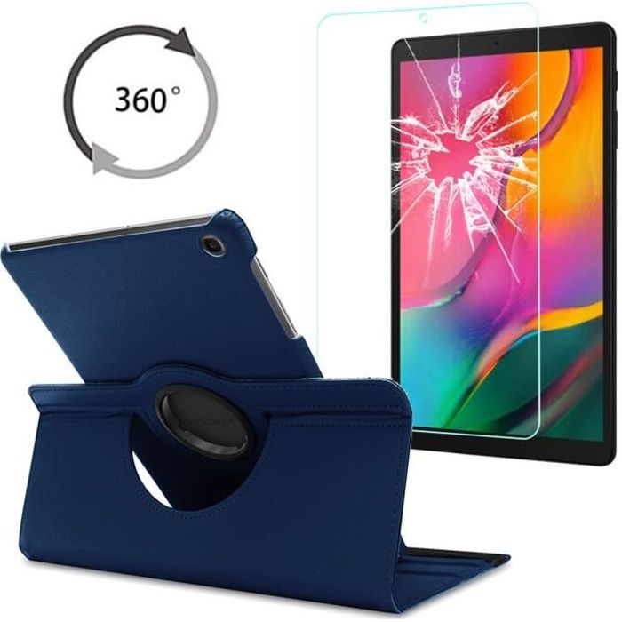 Rotation 360° Etui Support Tablette Housse pour Galaxy Tab A 10.1 Pouces 2019 XunyLyee Compatible avec Samsung Galaxy Tab A 10.1 2019 Coque - Noir SM-T510 /SM-T515 