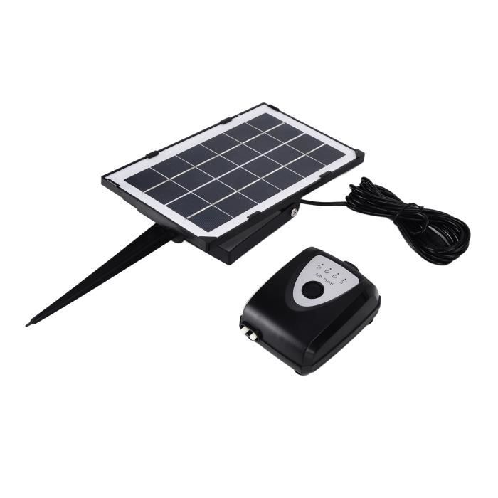 Pompe à Oxygène Solaire Pour Bassin - Sans Coût Électricité - Panneau 6W - Pour Aquarium Extérieur