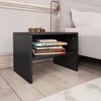 2 pcs Tables de chevet Style Contemporain scandinave - Table d'appoint Armoire de Lit - Noir 40 x 30 x 40 cm Aggloméré♫1161-1