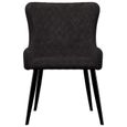 &&7934Lot de 6 Chaises de salle à manger Chaises de Salon Design Scandinave - Ensemble de 6 Fauteuil chaises Noir Velours-1