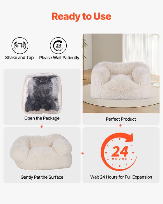 Pouf Rond 89 Cm Avec Housse Lavable – Rempli Mousse Mémoire De Forme 25D, Velours Doux, Pour Salon, Chambre, Salle De Jeu