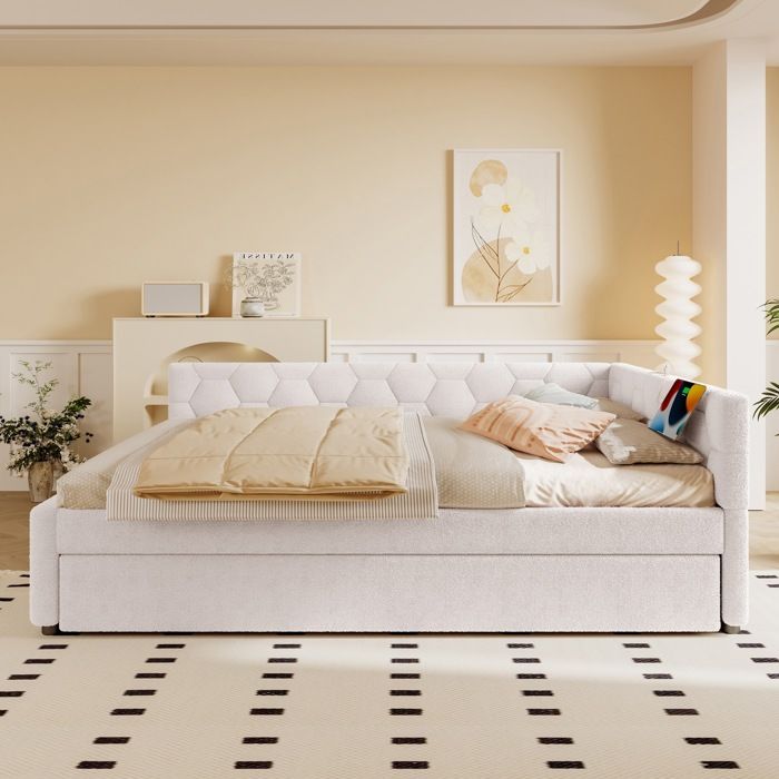 Lit Simple 90x190cm, Cadre de lit en Bois massif 1 place, Tête de lit et Sommier inclus, Stable