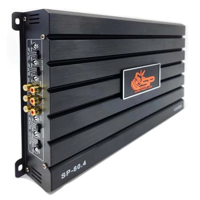 Amplificateur Audio Voiture EDGE EDA150.4 - 4 Canaux, 4x100W RMS à 4 Ohms, Noir