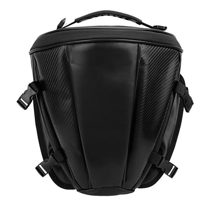 Sac de queue de moto, sac de selle double usage étanche pour casque de moto  – avec un filet de chargement supplémentaire pour moto