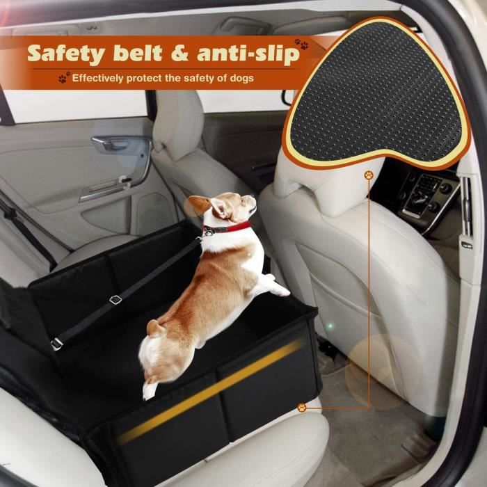Corbeille-coussin,Siège de voiture pliable pour chien, avec coussin  étanche, hamac réglable, ceinture de sécurité - Grey[D31297] - Cdiscount