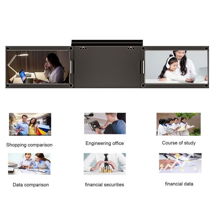 LIX-Écran double pour ordinateur portable 13.3 Extension PC sous-écran  Office Essentials Portable HD Monitor X50-A Euro Spec - Cdiscount  Informatique