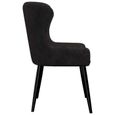 &&7934Lot de 6 Chaises de salle à manger Chaises de Salon Design Scandinave - Ensemble de 6 Fauteuil chaises Noir Velours-2
