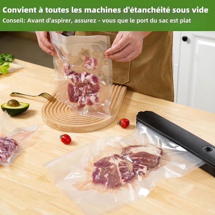 BoxLegend Sacs Sous Vide Alimentaire 50 Sacs 20x30cm Sachet Sous Vide Alimentaire, Convient à Toutes Les Machines D'étanchéité Sous Vide, Pour La Conservation Des Aliments Et La Cuisson, Sans BPA