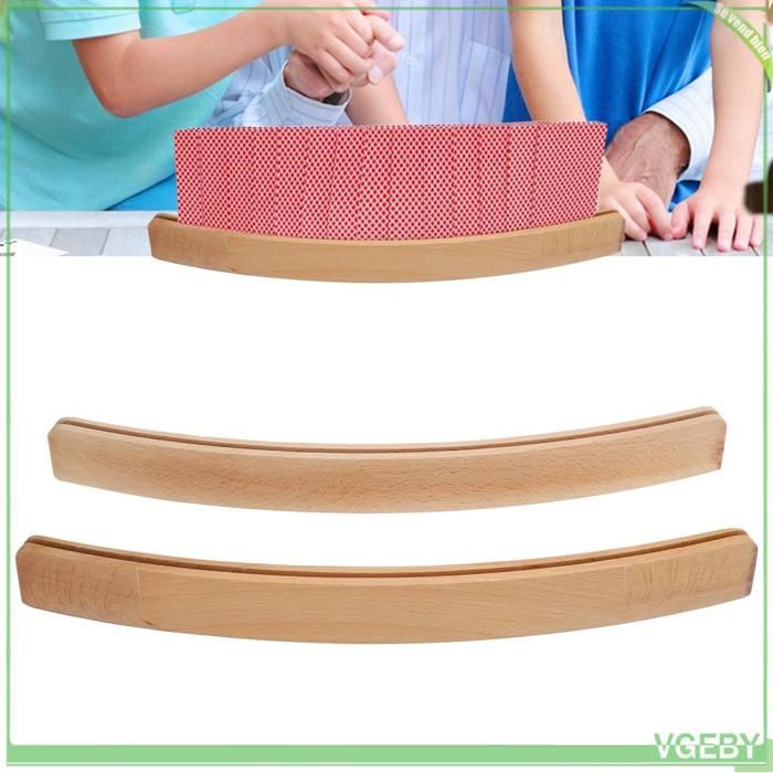 Lot De 2 Porte-Cartes En Bois Massif – Support 33 Cm – Jusqu’à 15 Cartes – Multifonction (Cartes, Visites, Notes)