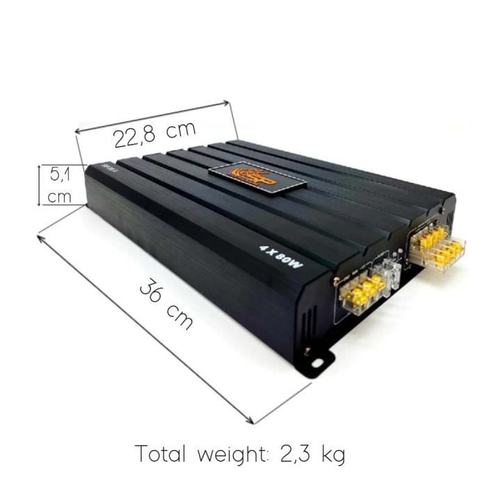 Ampli HiFonics SATURN X – 456W RMS – Vintage – 2 Canaux – Occasion