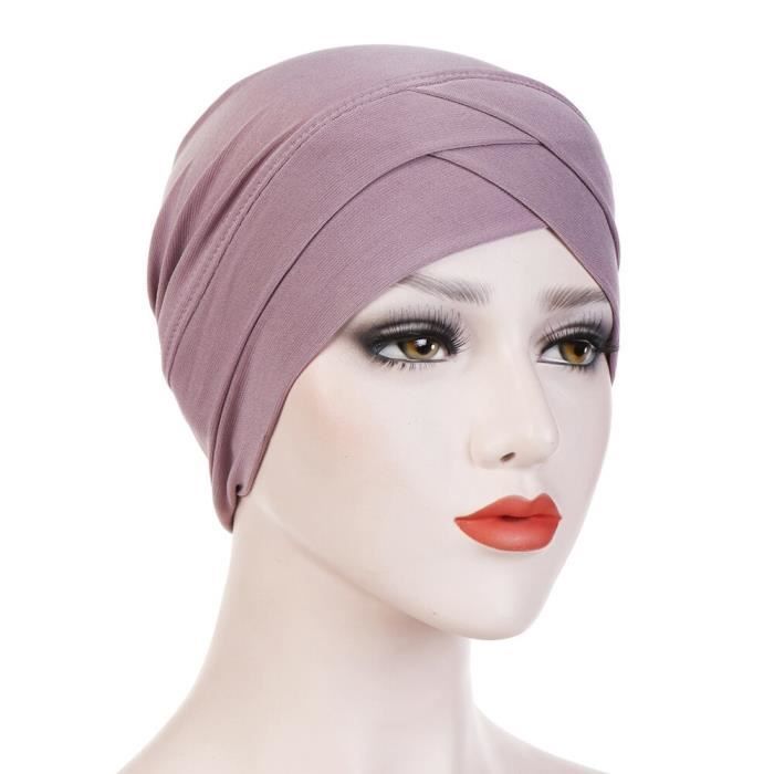 MOWEN Lot De 4 Bonnets Chapeaux Under Scarf Uni – Bonnet Hijab Extensible Confort Respirant