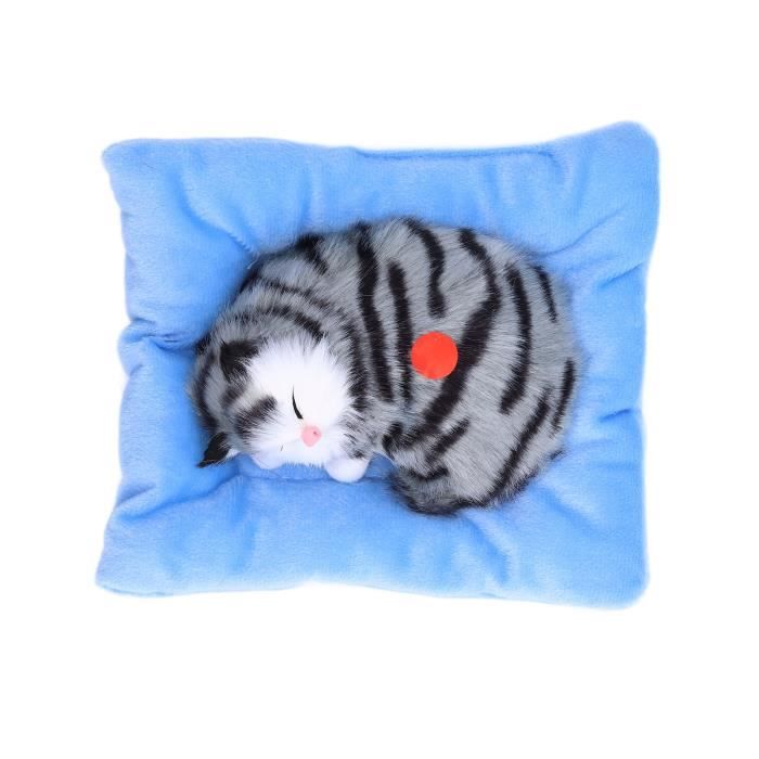 Faux chat DILWE Peluche realiste qui ronronne Jouet interactif Decoration de maison Confortable Cdiscount