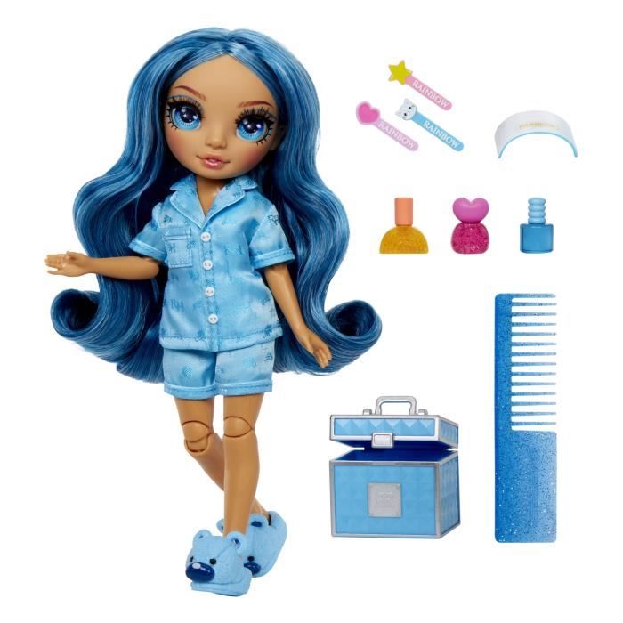 Pyjama Bleu 3 Pièces Pour Poupée 17cm - Masque Yeux Inclus