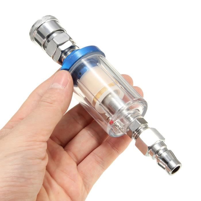 Filtre Sécheur Et Séparateur Eau/Huile Pour Compresseur - Assure Un Air Propre Pour La Peinture Et Les Outils Pneumatiques - 10