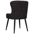 &&7934Lot de 6 Chaises de salle à manger Chaises de Salon Design Scandinave - Ensemble de 6 Fauteuil chaises Noir Velours-3