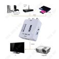 TD® Adaptateur RCA vers HDMI Convertisseur vidéo Mini AV Prise en Charge 1080P audio adaptateurs femelle charge USB 3RCA console-3