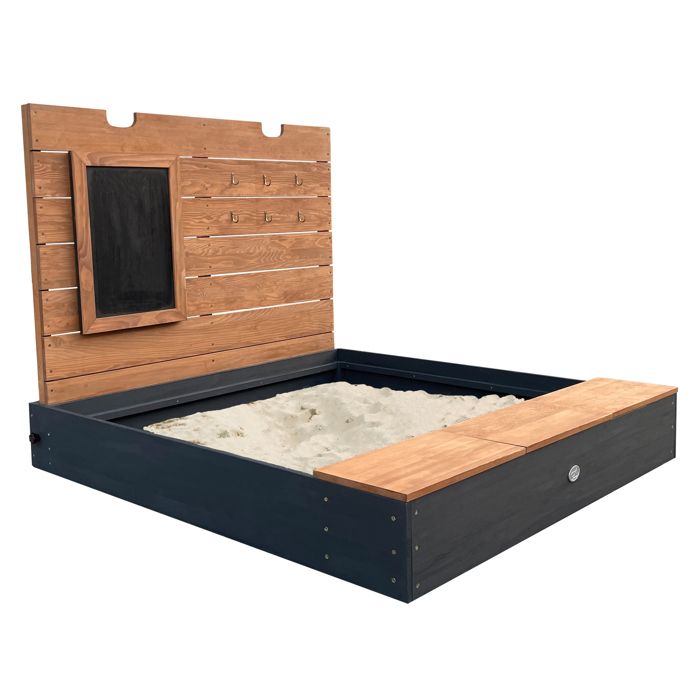 Bac à sable en bois avec banc et couvercle - Cour et Jardin Bac à sable en bois avec banc et couvercle - Cour et Jardin